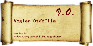 Vogler Otília névjegykártya